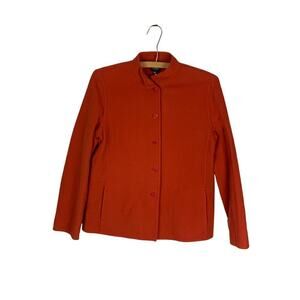 Eileen Fisher Red Wool Cashmere Jacket Size PS Boxy